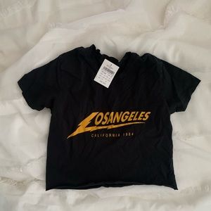 Los angels graphic tee crop top